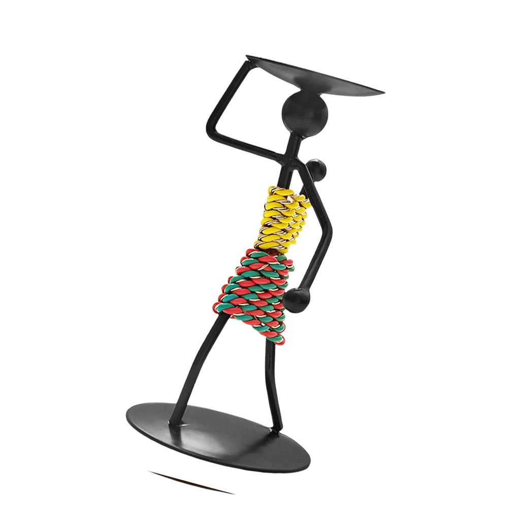 Creative African Tribal Lady Tealight Candle Holders Centerpieces Iron Candlestick Holders for Home Dinning Table Decors
