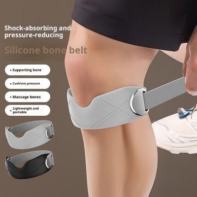 Nuevo Juego de Rodillera de Silicona con Anillo Patelar Estabilizador de Rodilla Correa de Soporte para Tendón Patelar de Silicona Para Baloncesto Correr