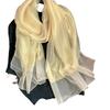 Silk Wool Scarf for Women Solid Scarves Shawls Wraps Pashmina Hijab Foulard Femme Beach Stoles Bandana Luxury Brand Poncho