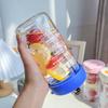 550 ML New Glass Water Bottles With Straw Tea Infuser Filter Clear Cute Flower Tea Water Separation Bottle For Girls School Cups