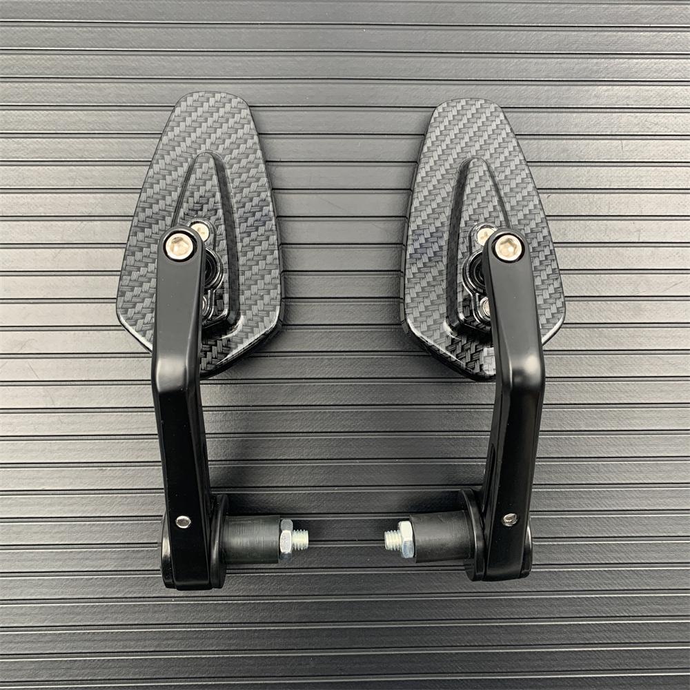Motorcycle Rearview Mirror Carbon Fiber Pattern Handlebar Mirror Modified Inverted Rear Mirror Motorbike Accessories