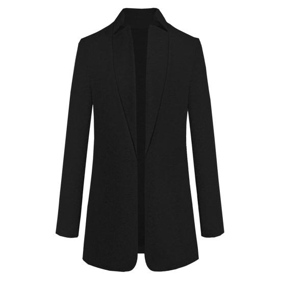 

Модная женская зимняя однотонная куртка с длинным рукавом и воротником-стойкой, пальто из искусственной шерсти 2XL чёрный