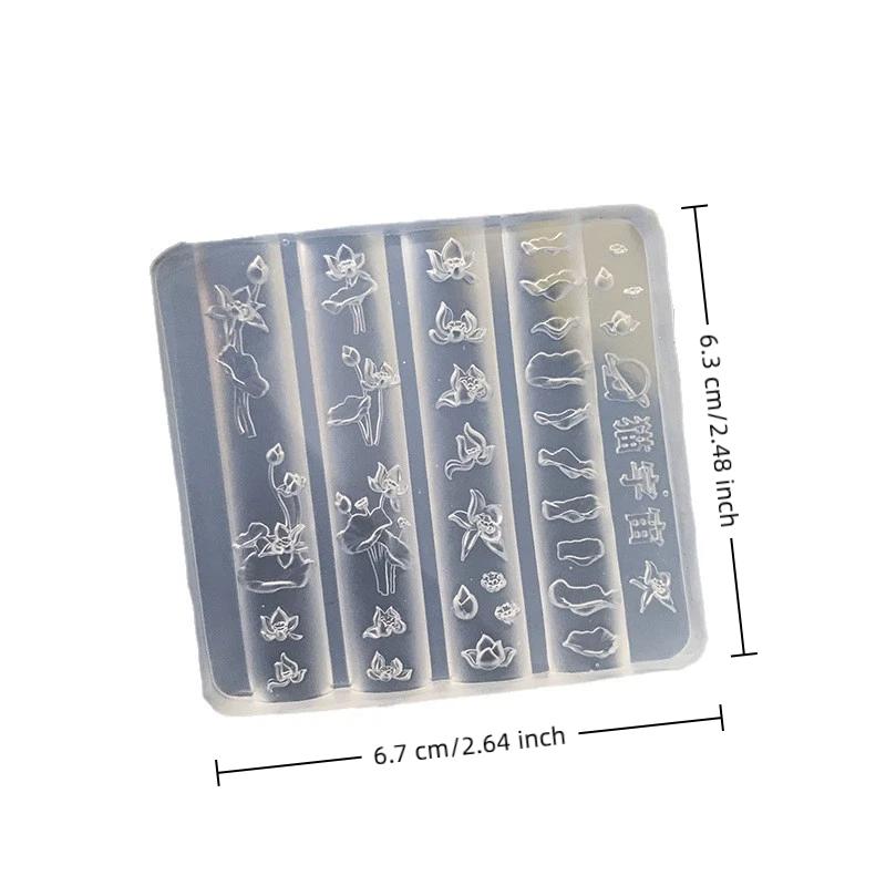 3D Lotosblume Nagelkunst Silikonform mit einfachem Entformen Antihaft-Design Perfekt für Zuhause DIY Nagelstudio Nagelkunst-Liebhaber