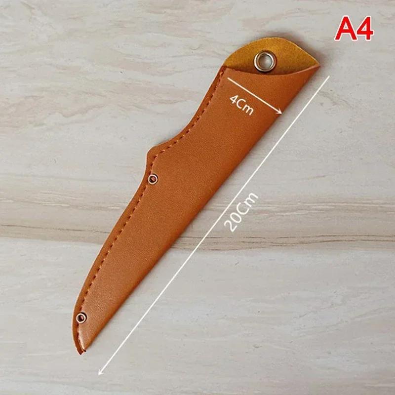 

1pcs Kitchen Knife Sheath PU Leather Universal Knife Sheath Portable Fruit Knife Blade Protector Cover Edge Guards Case Home