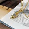 Medieval Vintage Point Diamond High Heels Necklace Exquisite High-End Personality Pendant Collarbone Chain Live Stream