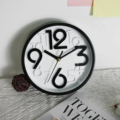 Relógio de parede simples de 8 polegadas, silencioso, sem tique-taque, quartzo, operado por bateria, redondo, decoração para quarto, escritório e casa
