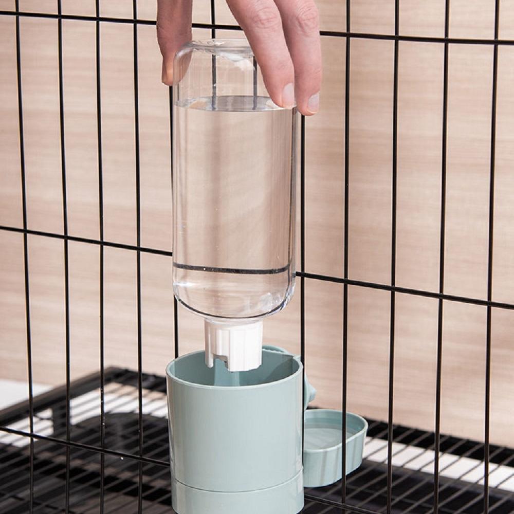 Pet Cats Dogs Drinking Fountain Feeder Pet Cage Hanging Bowl Food Container Water Feeder Dispenser For Puppy Cats Dogs Rabbit