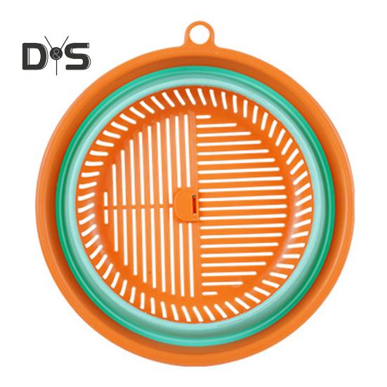 Dish Cover Ventilated Space Saving TPR Multi Functional Isolate Flies Food Cover Vegetable Washing Colander Cooking Supplies