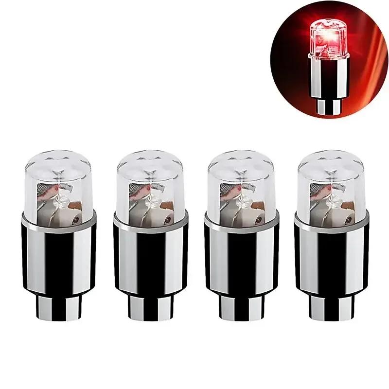 4pcs Tire Valve Cap Lights Durable Vibrating Flashing Wheel Tire Valve Caps for Car Air Valve Caps With Lights for Motorcycle