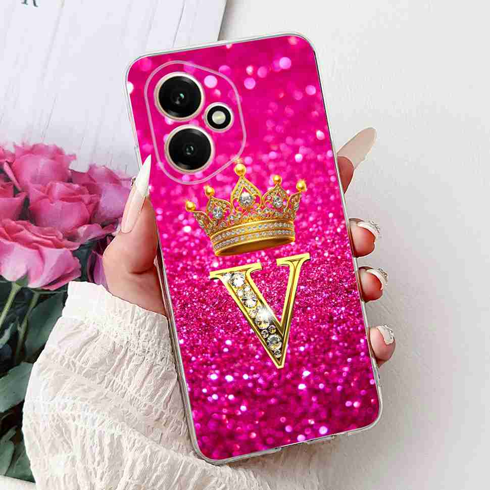 For Honor 400 5G Global Case DNY-NX9 New Crown Flower Letter Soft Silicone TPU Cover For Huawei Honor400 6.55  Phone Shell Funda Honor 400 5G Global