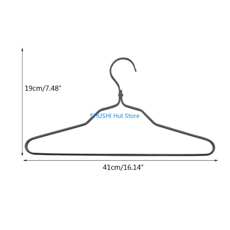10Pcs Aluminum Alloy Metal Clothes Hangers Non-Deformed Heavy Duty Coat Drying Rack with for Jacket Shirts Pants D57B