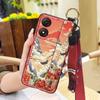 Wristband Wrist Strap Phone Case For ZTE Blade A34 Durable Fashion Phone Holder Protective Anti-dust Shockproof Lanyard
