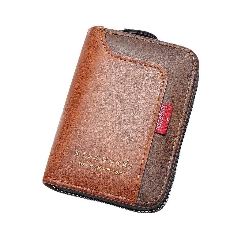 New Men'S Wallet Men'S Short Wallet Wear-Resistant Practical Wallet Large Capacity Durable Wallet