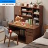 Modern Computer Desk with Bookshelf & Storage for Home, Office, Bedroom & Study Room