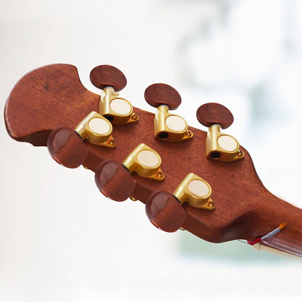 6PCS Metal and Plastic 3L3R Tuning Pegs Semi-Closed Tuning Keys Guitar Tuning Pegs Acoustic Guitar
