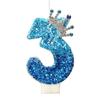 Birthday Number Candles Blue Crown 0 1 2 3 4 5 6 7 8 9 Number Cake Candles Birthday Wedding Party Cake Topper Decor