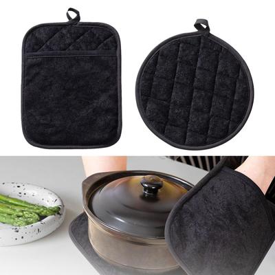 3Pcs Oven Mitts Kitchen Pot Holders AntiSlip Baking Gloves Multiuse Oven Gloves