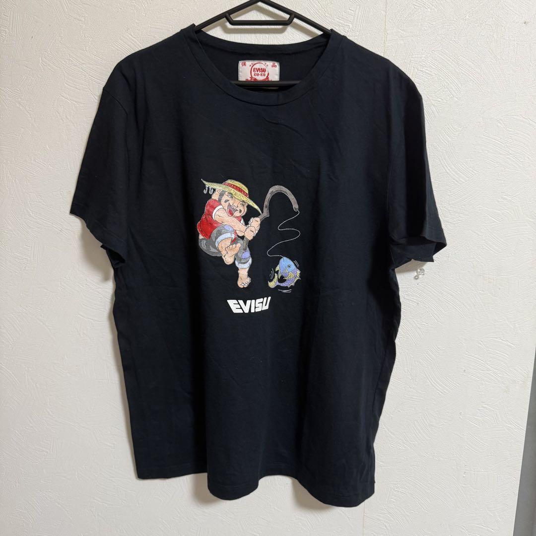 

[Б/У] Черная футболка EVISU с аниме-персонажами
