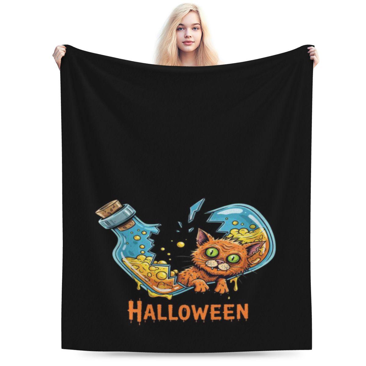

Halloween Humor Spooky And Silly Seasonal Graphic Custom Soft Decorate Home An UltraSoft Micro Fleece Blanket 75x100cm 30x40in