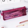 Retro Transparent Mesh Pencil Case - Large Capacity, Multi-functional Mini Storage Bag