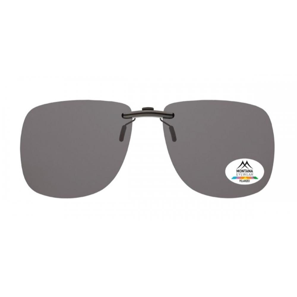 

MOntana Eyewear C1 Clip On Only Polarized C1 Unisex Sunglasses Black/62