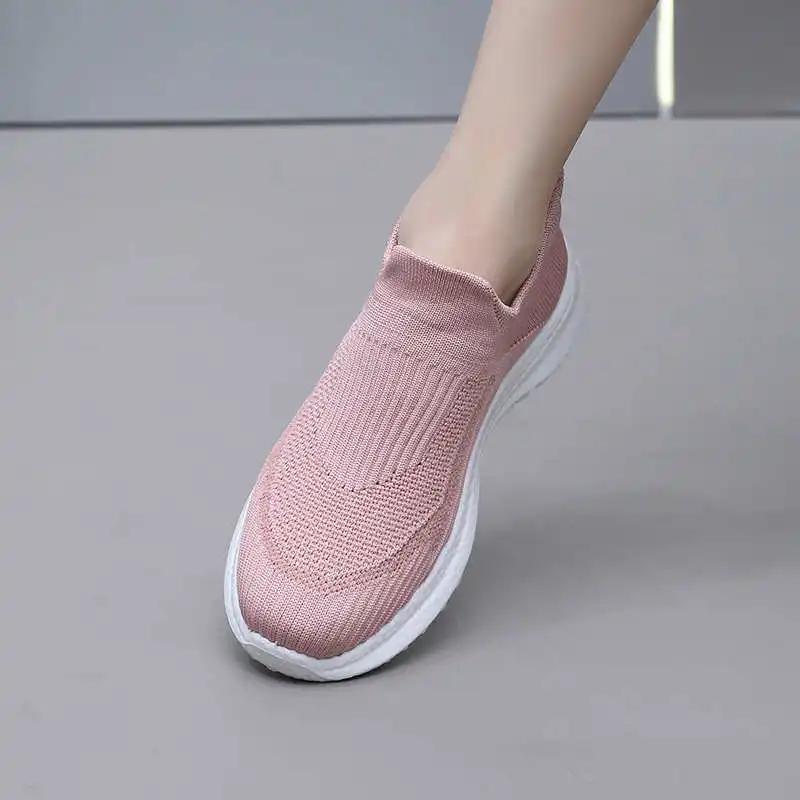 Fashion Without Heels Thick-heeled Sneakers Kawaii Flats Green Women's Tennis Shoes Ladies Summer Sports Trends Top Quality