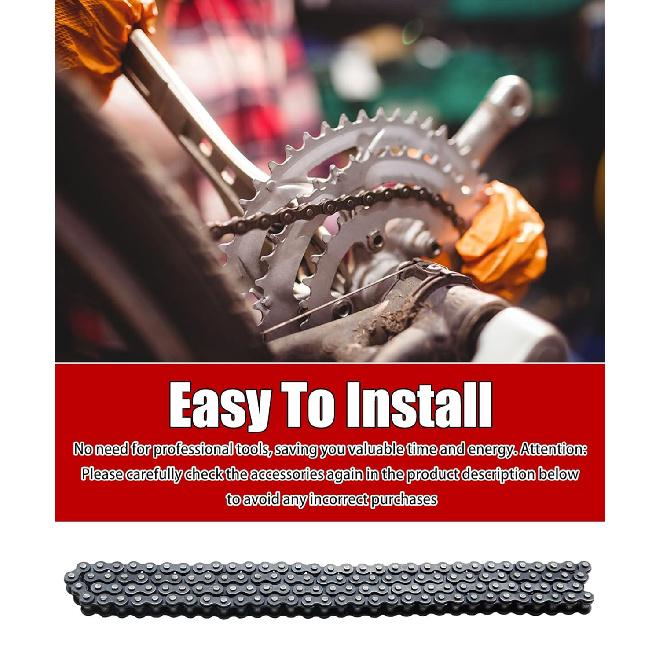 2025 Upgrade Electric Dirt Bike Chain 63 Links Compatible with 48V Pro Electric Dirt Bikes (#219H)