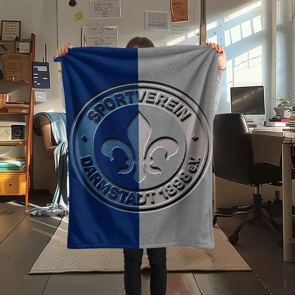 1pz Coperta in Flanella con Stampa SV Darmstadt 98, Alta qualità Confortevole per Tutte le Stagioni, Arredamento per la Casa, Calore e Comfort, Perfetta per Regali di Natale91