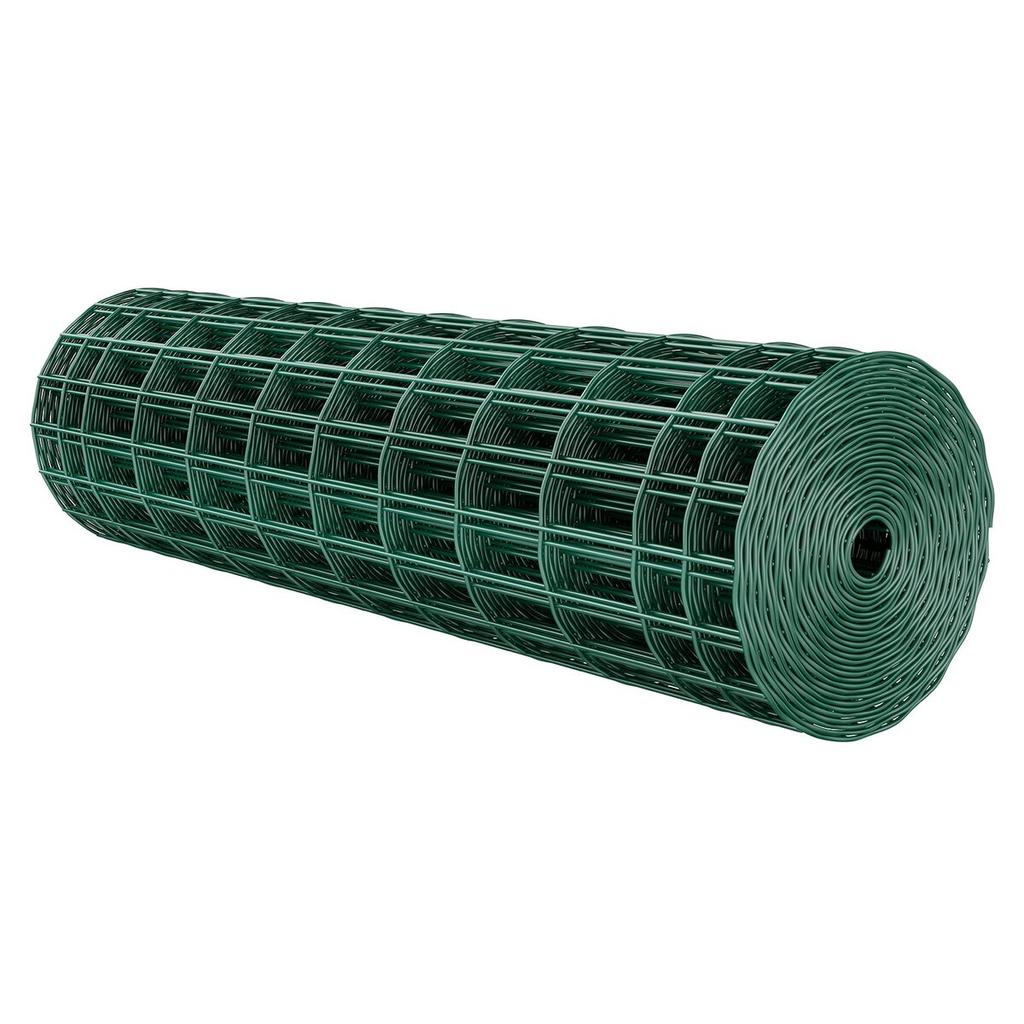 Farm Fence, 1 x 25 m, 2 x 4 in Mesh 2.1mm Galvanized Steel Wire Fencing for Cattle, Hog & Sheep, Heavy Duty Vinyl Coated Livestock Fence for Animal