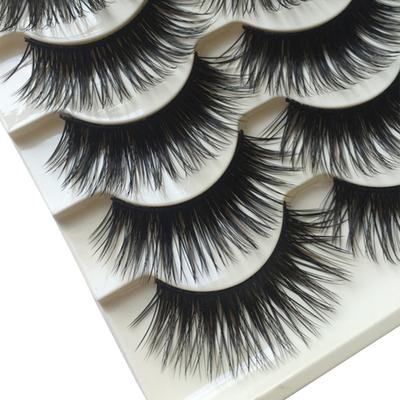 5 Pairs Fashion Long Thick Eye Lashes Fake Cross Eyelashes Beauty Makeup
