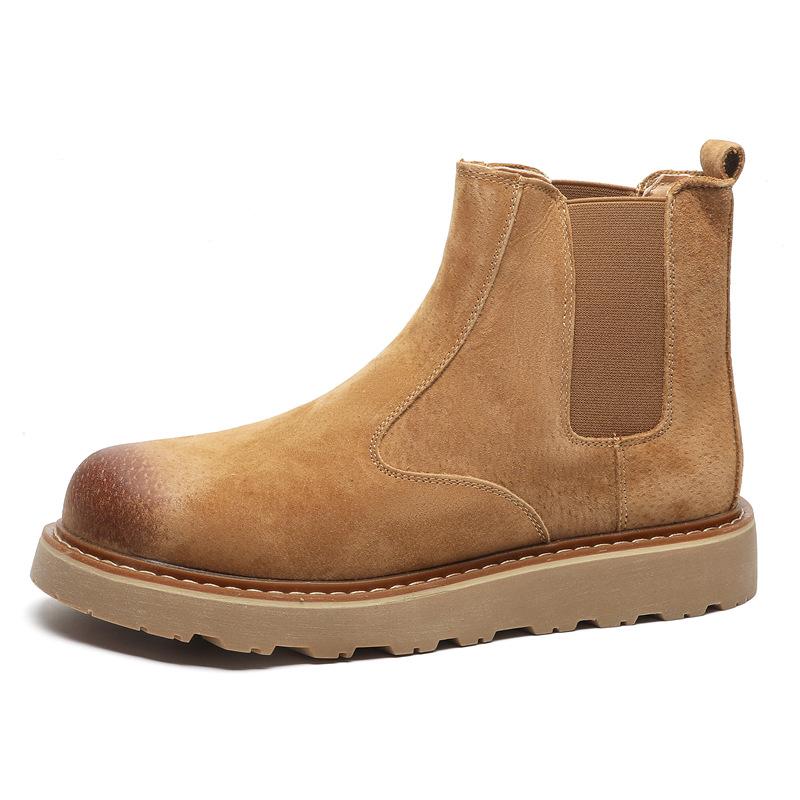 Chelsea boots men's medium help British style Martin boots retro men's shoes autumn desert boots versatile short boots 2229-J