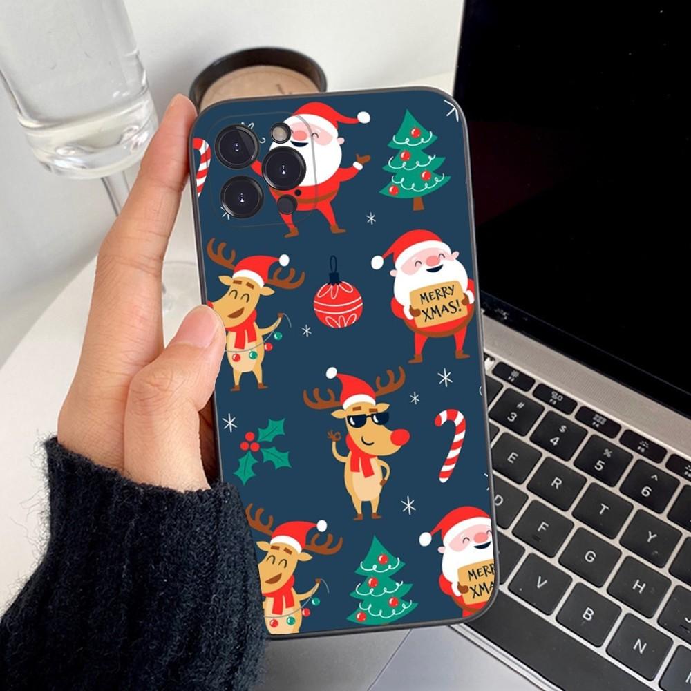 

Рождественский Мультяшный Чехол на Телефон для Нового Года для iPhone 15 14 11 12 13 Mini Pro XS Max Чехол 6 7 8 Plus X XR SE 2020 Funda Shell iPhone 11