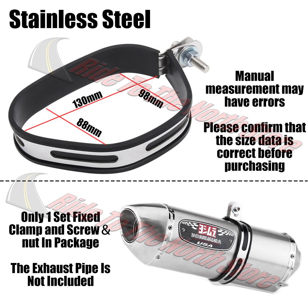 For SC project Arrow Yoshimura AK Brother Mivv Leovince Austinracing Etc Exhaust Tail Pipe Carbon Fiber Stainless Fixed Clamp