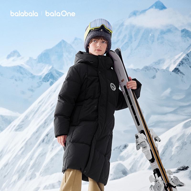 Balabara Balaone Down Jacket for Boys and Girls, Long, Thick, Warm, Off Season