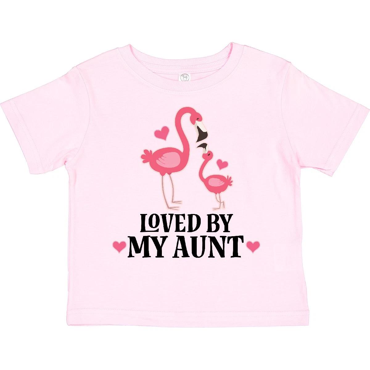 Inktastic My Aunt Loves Me Flamingo Niece Toddler T-Shirt From Girls Childs Kids 130