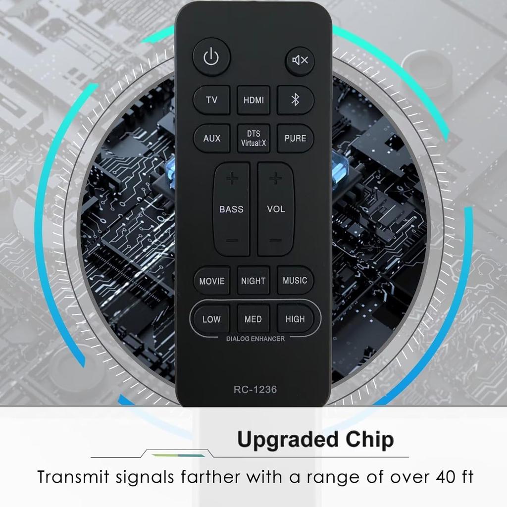 Replacement Remote Control for Denon DHT-S517 DHT-S216H DHT-S216 Soundbar