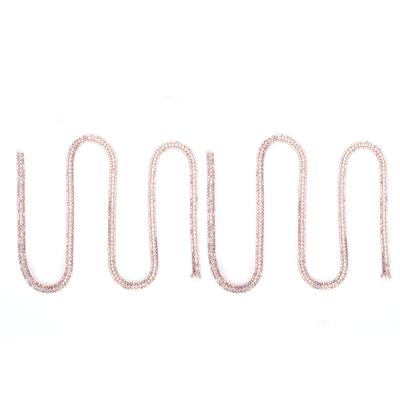 2 Yardas 3 Filas Cadena de Garras Ropa Prenda Maleta Boda Manualidades Decoraciones Oro Rosa
