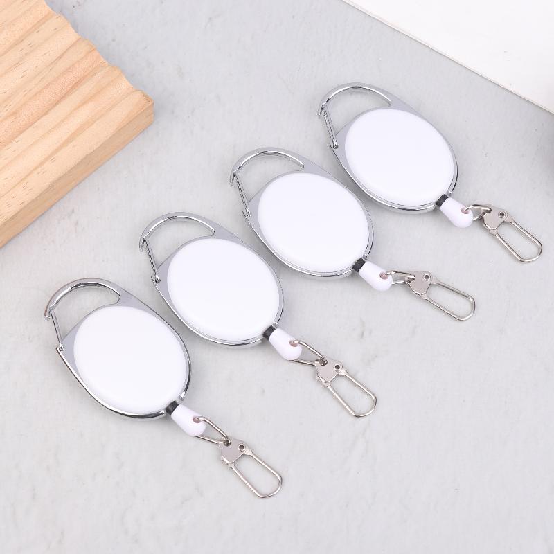 

4 шт. Висувний бейдж-шнурок Тримач для посвідчення Особи Інструменти-ретрактори для спінінгу Еластичний брелок-екстрактор Тримач Пряжка для туризму Ключ білий