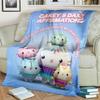 3D Kawaii Gabbys Dollhouse Cartoon Girl Gift Blanket,Soft Throw Blanket for Home Bedroom Bed Sofa Travel Picnic Cover Kids