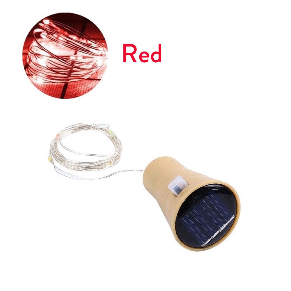 Solar Wine Bottle Led String Fairy Light Lamp Garland Wedding Holiday Christmas Cork 1m 1.5m 2m Wire Lights Party Decoration