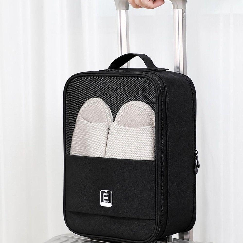 Hangable Travel Shoe Organizer Zippered Closure Storage Pouch Portable Folding Shoe Bag  Men Women