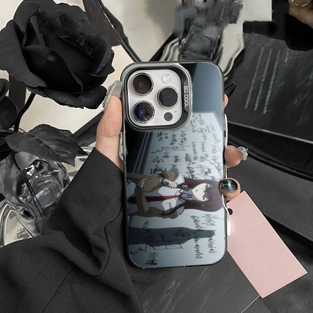STEINS GATE D-Rintaro O-Okabe Phone Case For iPhone 17,16,15,14,13,12,Pro MAX Black Matte Shockproof Cover
