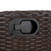 Adjustable Garden Bench with Cushions Brown Poly Rattan