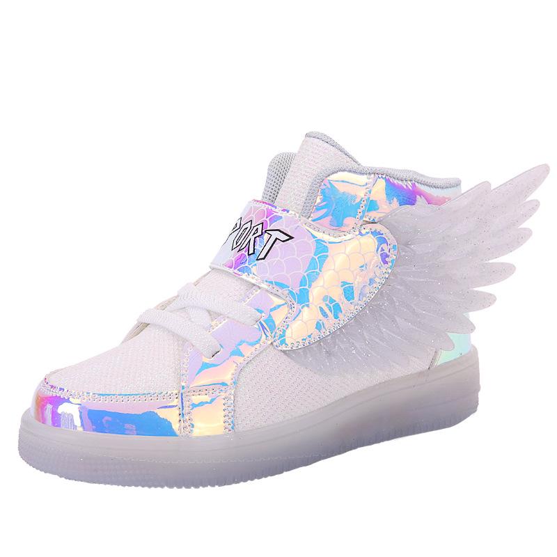 LED Light-Up Kids' Dance Shoes - 7-Color Flashing Sneakers for Boys & Girls, Ages 6-10