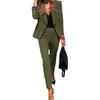 Women's Dressy 2 Piece Business Set Long Sleeve Blazer And Pencil Pant Set Casual Office Work Outfit