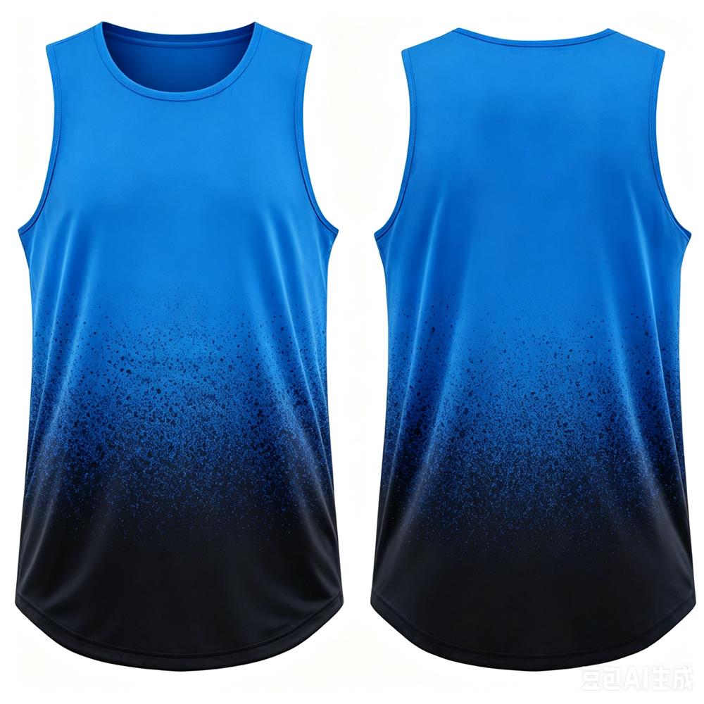 Fashion Gradient Print Men's Sports Vest Summer Quick Dry Breathable Tennis Training Tank Tops Casual Sleeveless Shirt Gym Tees
