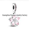 Panjia Dora 925 Silver-Plated Copper Love Rose Bead Pendant - Valentine's Day 2024