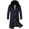 Inverno Nuovo Cappotto Lungo Cappotti Business Causal Leggeri da Uomo Pile Spesso Caldo Misto Lana Cappotto Moda Tinta Unita Collo di Pelliccia Soprabito