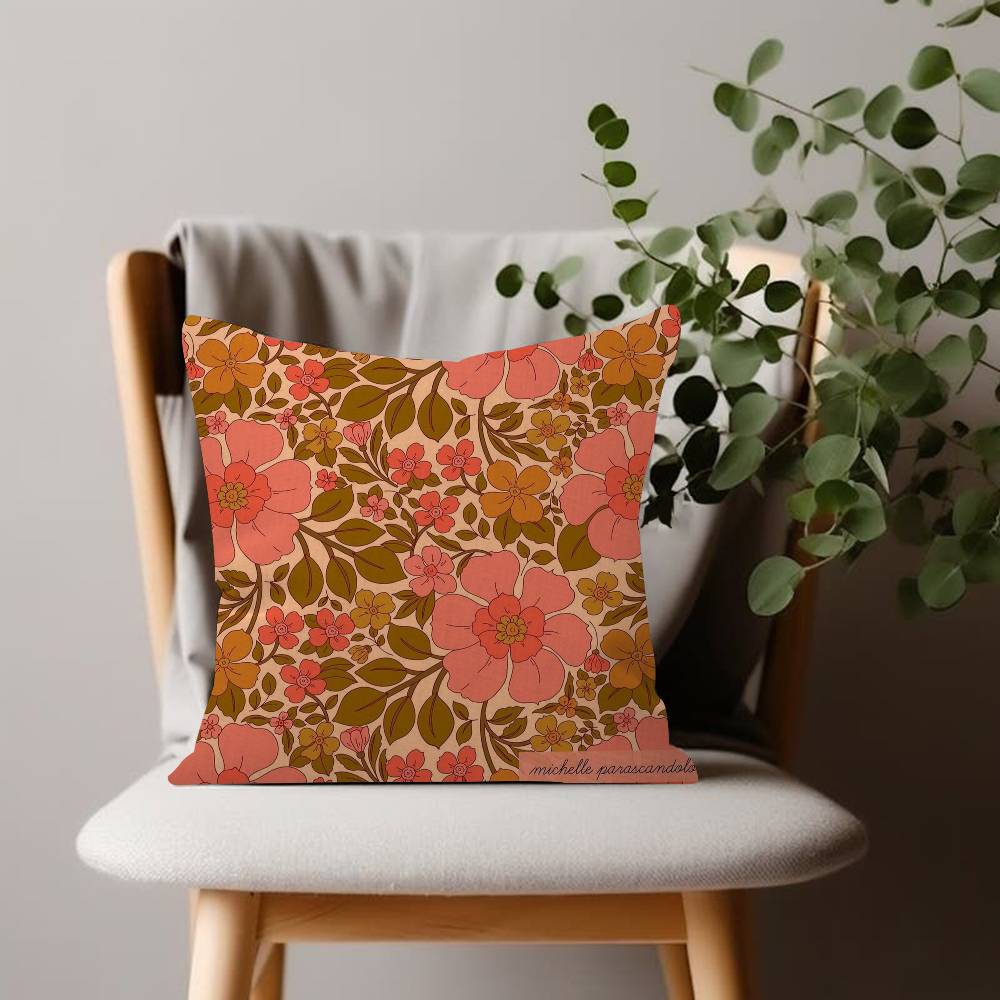 M-miche lle flowers Comfortable soft Pillow Case for Sofa Living Room P-parascandolo Home office Decor and Protective Covers