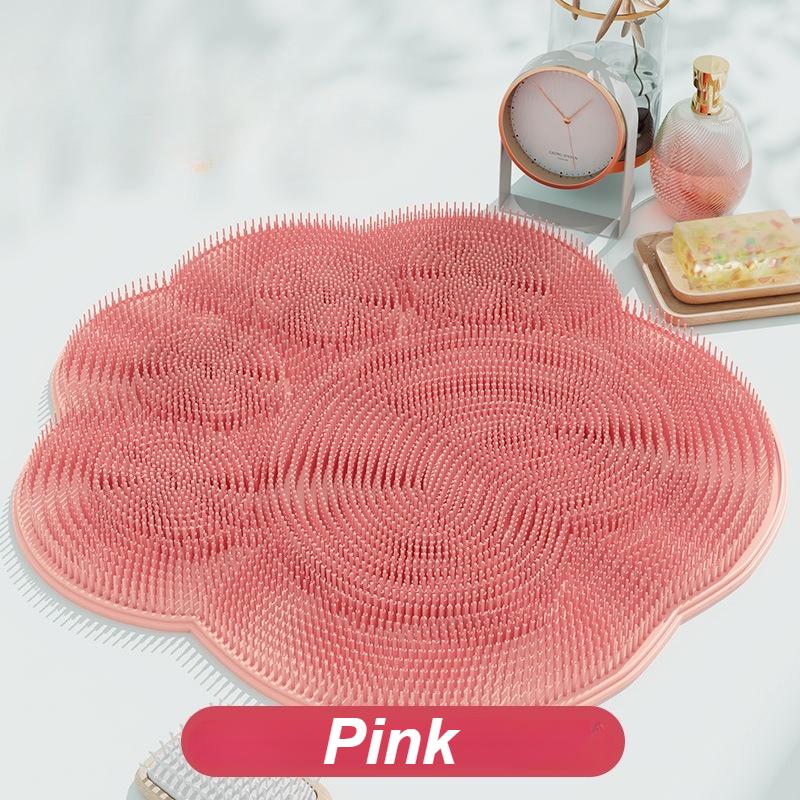 Silicone Shower Foot Massage Mat Non-Slip Exfoliating Foot Scrubber Pad Body Cleaner for Bathroom Shower Foot Care